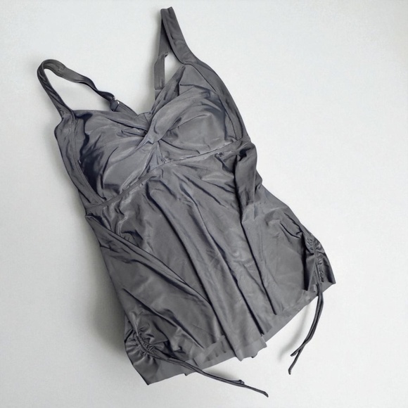 Aqua Eve Plus Size Flowing Black Tankini Swimsuit! NWT & Ready to Rock! Size 18W - Picture 4 of 14